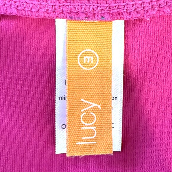 Lucy Athletic/Running Top in Hot Pink with Reflective Band, Size M - Picture 4 of 5